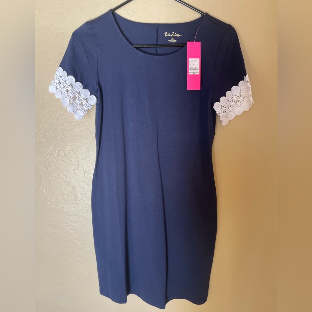 Lilly Pulitzer NWT Navy & White Hayes Dress XS